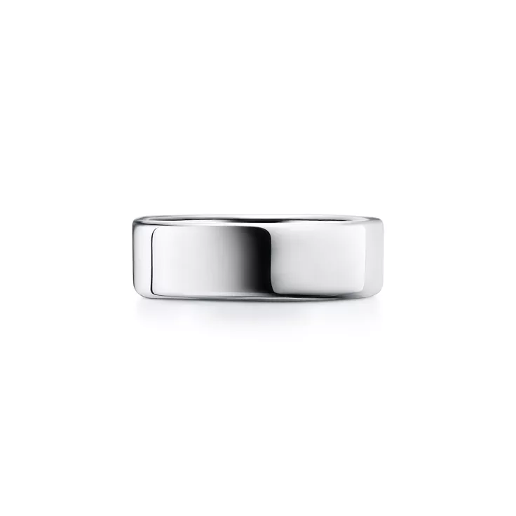 Return to Tiffany&reg;:Narrow Ring in Sterling Silver with Diamonds, 4