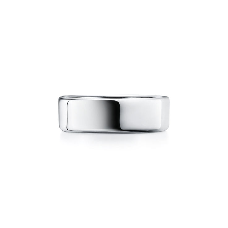 Return to Tiffany™:Narrow Ring in Sterling Silver with Diamonds image number 4