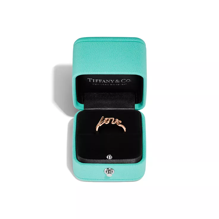 Paloma's Graffiti:Love Ring in Rose Gold, Mini, 4