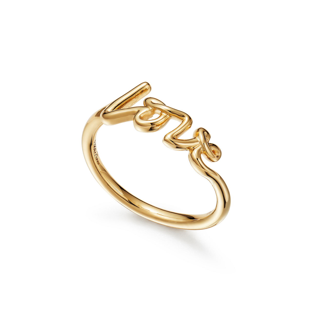 Paloma's Graffiti:Love Ring in Yellow Gold, Mini image number 2