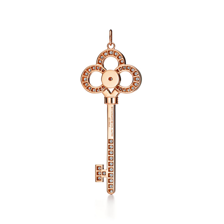 Tiffany Keys:Crown Key in 18k Rose Gold with Pavé Diamonds image number 2