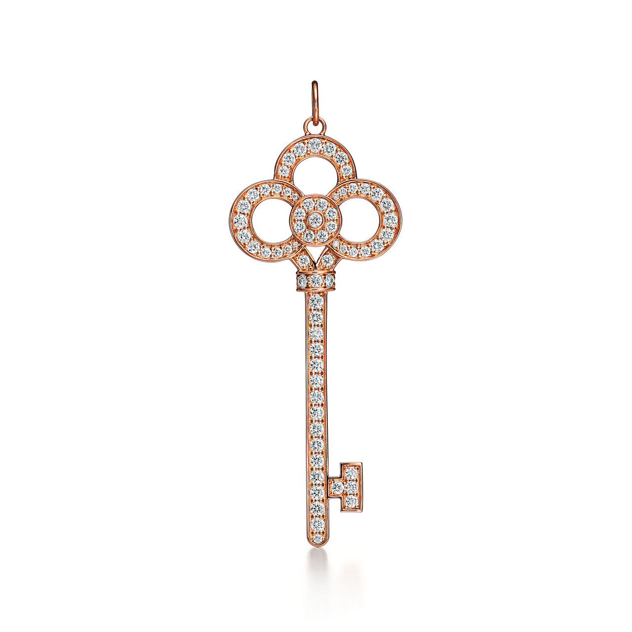 Tiffany Keys:Crown Key in 18k Rose Gold with Pavé Diamonds image number 0