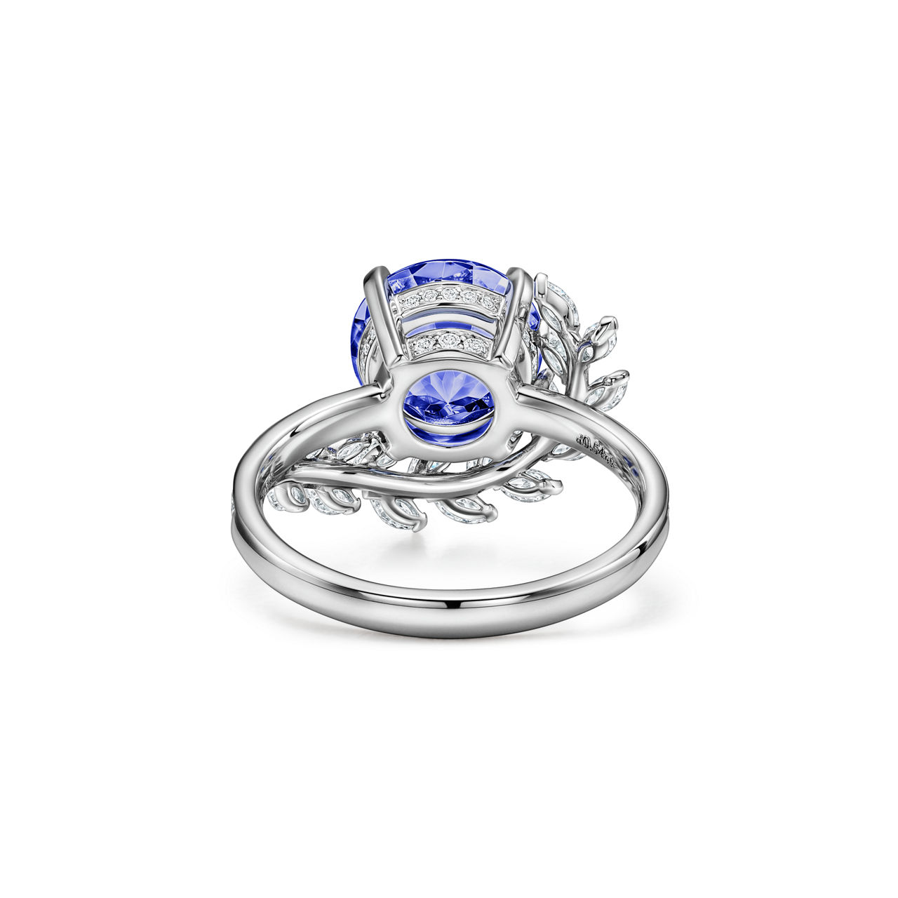 Tiffany Victoria®:Vine Ring in Platinum with a Tanzanite and Diamonds image number 3