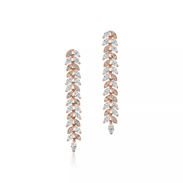 Tiffany Victoria®:Diamond Vine Drop Earrings image number 0