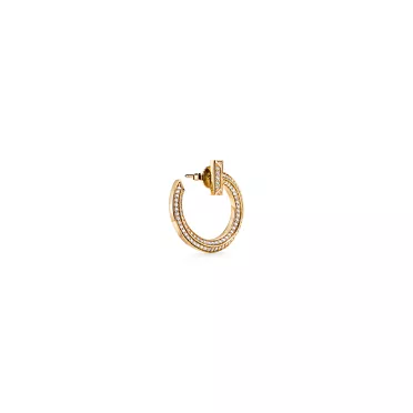 Tiffany T:T1 Open Hoop Earrings in Gold with Diamonds, 2