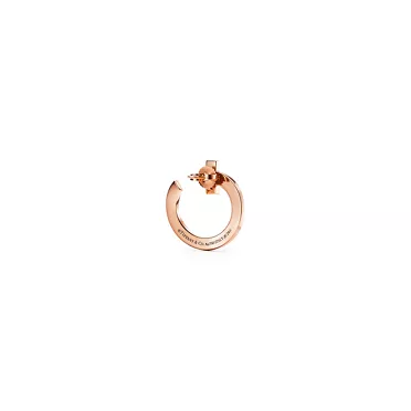 Tiffany T:T1 Open Hoop Earrings in Rose Gold with Diamonds, 3