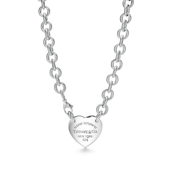 Return to Tiffany™:Heart Tag Necklace in Sterling Silver, 15.5"