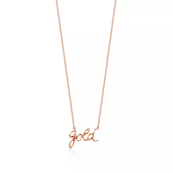 Pendentif Gold en or rose 18 carats. 40,6-45,7 cm 