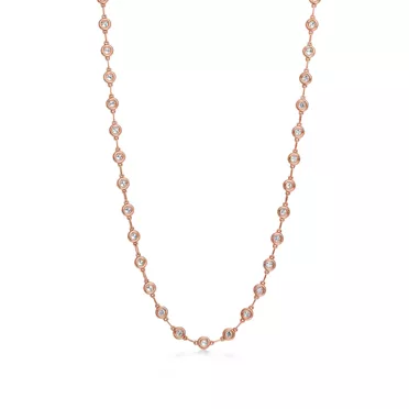 Elsa Peretti®:Diamonds by the Yard® Continuous Necklace in 18k Rose Gold, 2