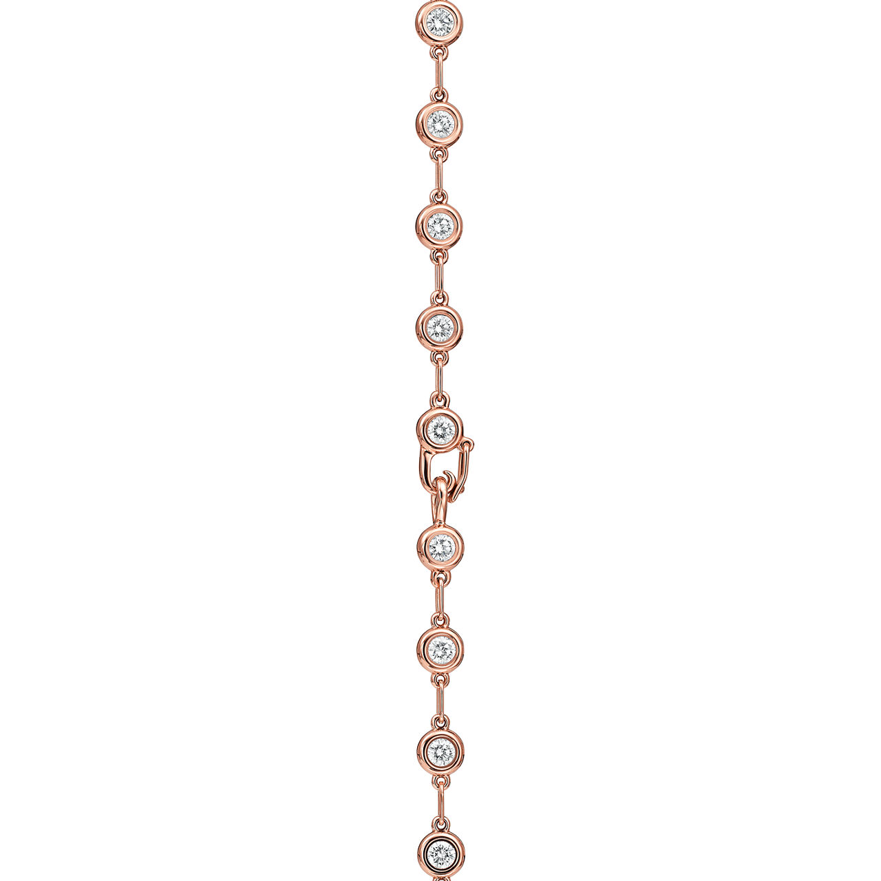 Elsa Peretti®:Diamonds by the Yard® Continuous Necklace in 18k Rose Gold image number 3
