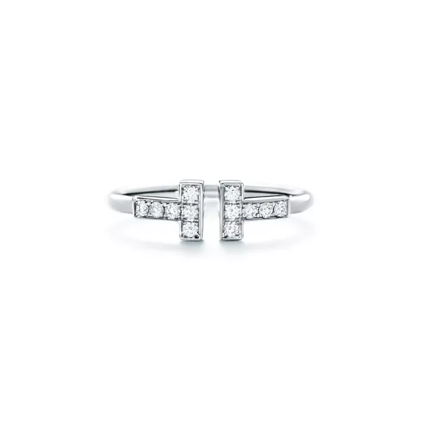 Diamond Wire Ring in White Gold