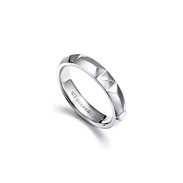Tiffany True:밴드 링, 플래티늄, 두께 4mm, 3