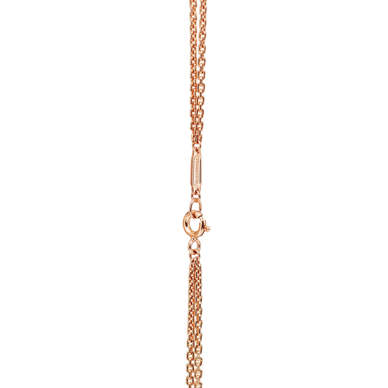 Tiffany HardWear:Large Double Link Pendant in Rose Gold with Pavé Diamonds image number 3