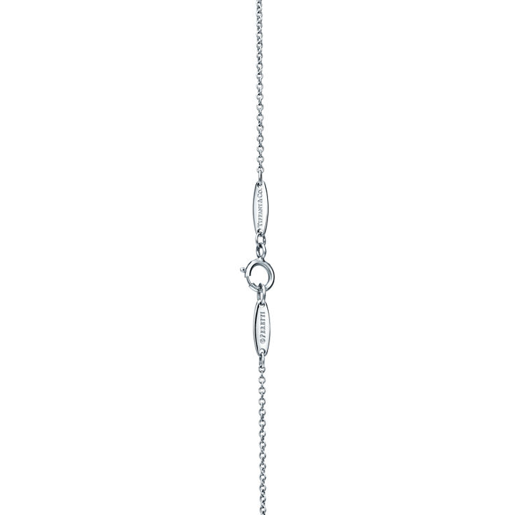 Elsa Peretti®:Color by the Yard Necklace in Platinum with a Sapphire and Diamonds image number 4