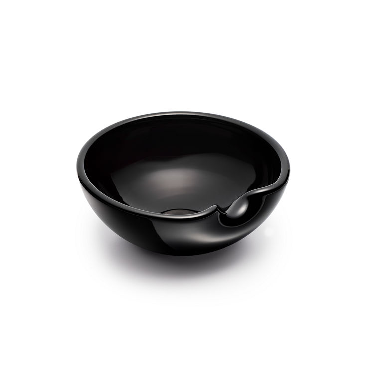 Elsa Peretti®:Thumbprint Bowl in Black Venetian Glass image number 1