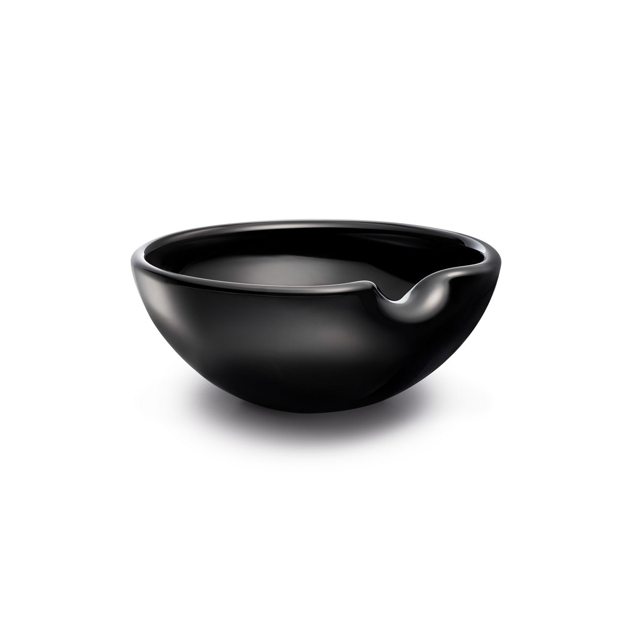 Elsa Peretti®:Thumbprint Bowl in Black Venetian Glass image number 0