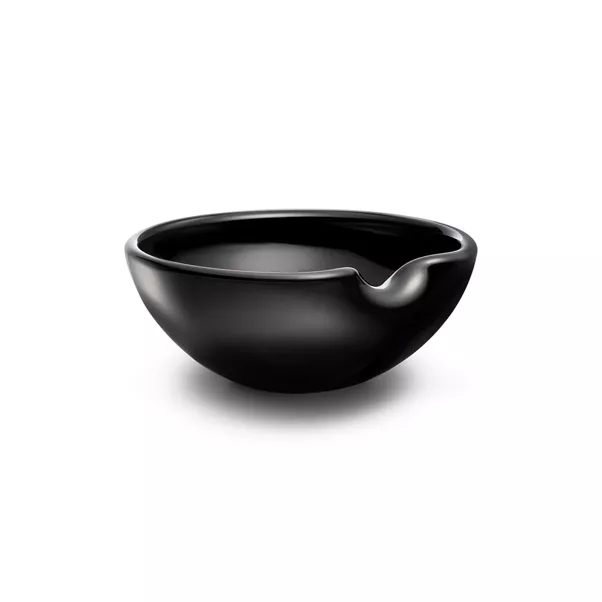 Thumbprint Bowl in Black Venetian Glass