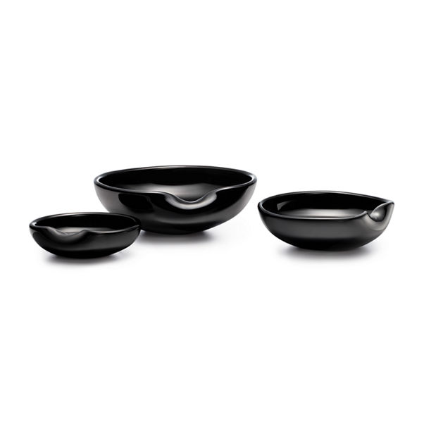 Elsa Peretti®:Thumbprint Dishes in Black Venetian Glass, Set of Three