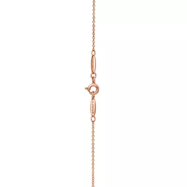 Elsa Peretti®:Small Alphabet Pendant in Rose Gold with Diamonds, 3