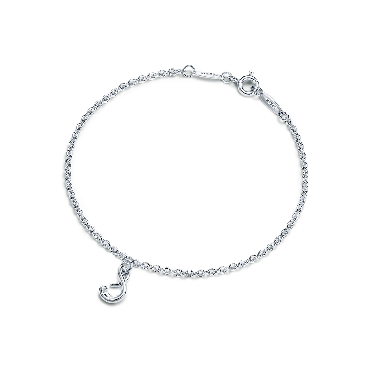 Armband mit Buchstabe „S“ in Sterlingsilber