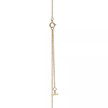Tiffany T:Circle Pendant in Yellow Gold with Green Agate and Diamonds, 3