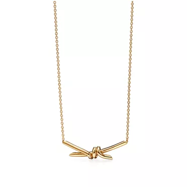Tiffany Knot:Pendant in Yellow Gold with Diamonds, 2