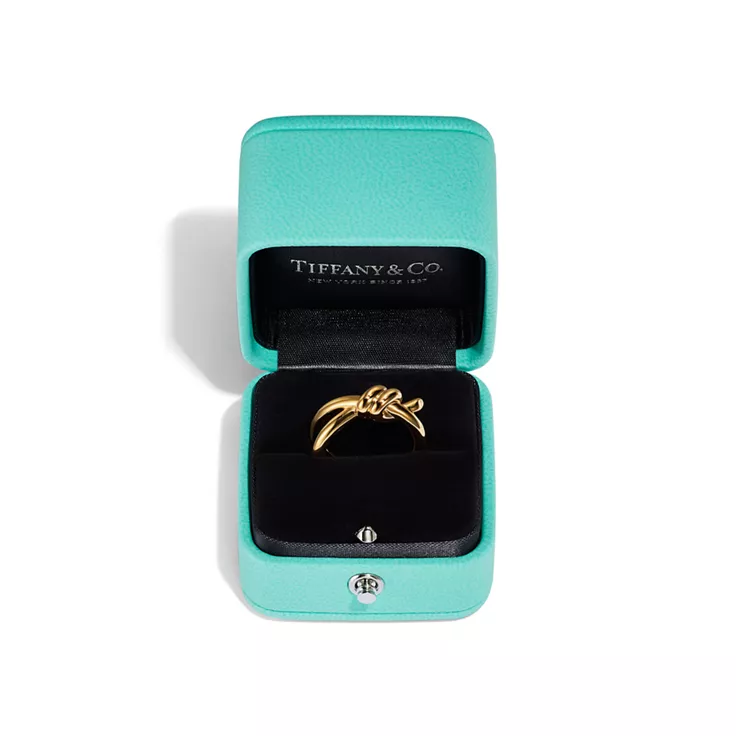 Tiffany Knot:Double Row Ring in Yellow Gold, 5