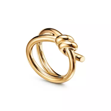 Tiffany Knot:Double Row Ring in Yellow Gold, 3