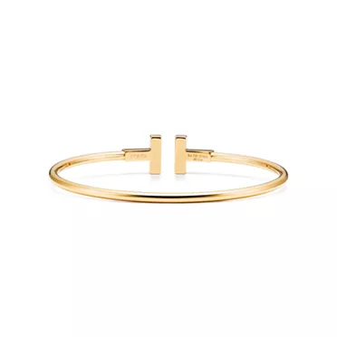 Tiffany T:Wire Bracelet in Yellow Gold with Mother-of-pearl and Diamonds, 3