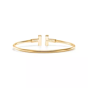 Tiffany T:Wire Bracelet in Yellow Gold with Turquoise and Diamonds, 3