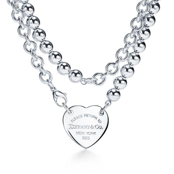 Return to Tiffany™:Heart Tag Wrap Necklace in Sterling Silver, 32"