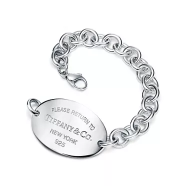 Return to Tiffany™:Bracelet Plaque ovale Ultra en argent 925 millièmes, 2