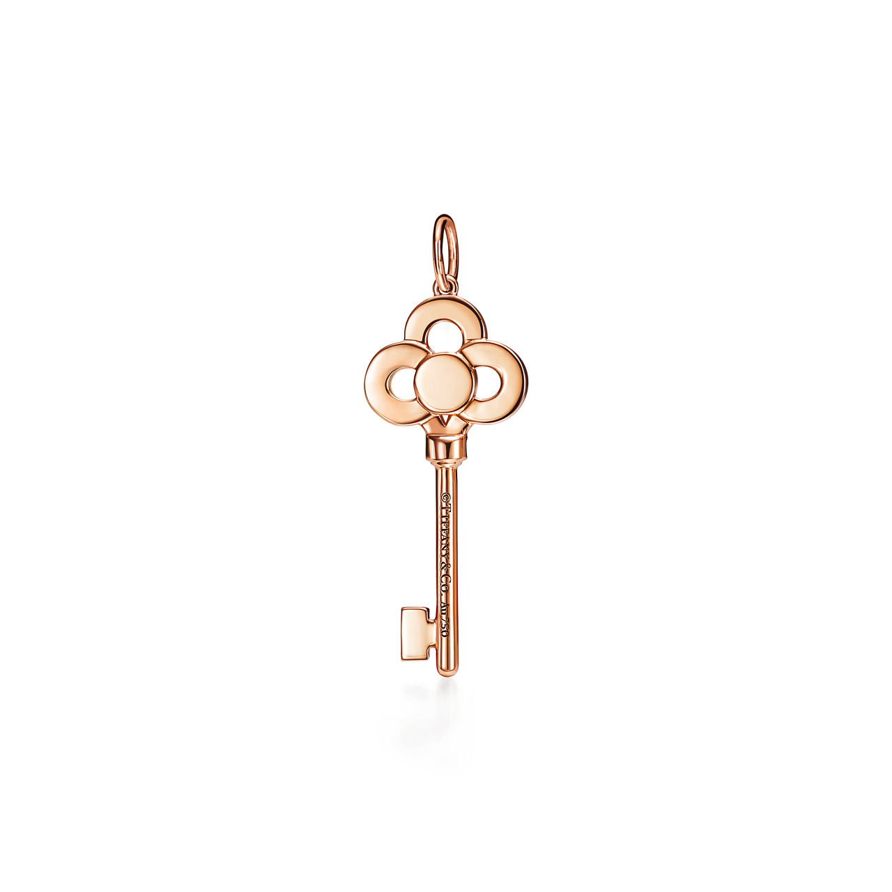 Anhänger mit Mini-Kronenschlüssel in 18 Karat Roségold mit Diamanten