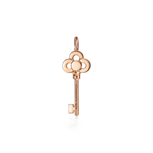 Tiffany Keys:Anhänger mit Mini-Kronenschlüssel in 18 Karat Roségold mit Diamanten