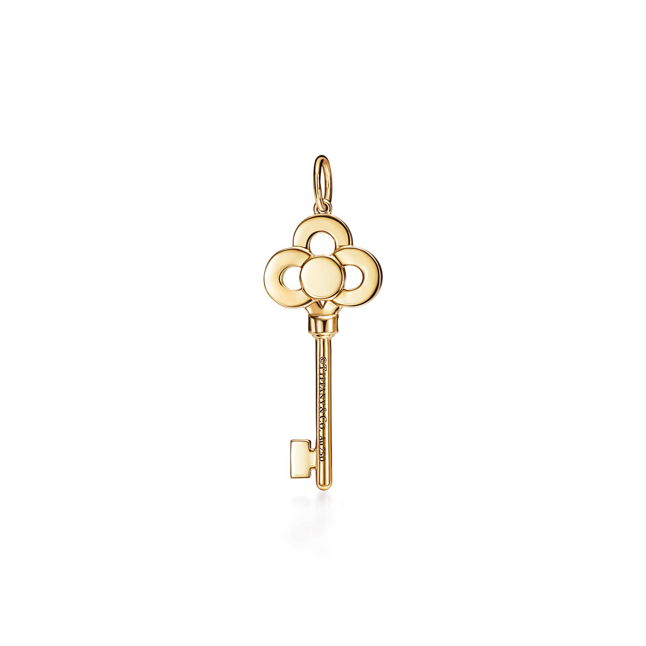 Anhänger mit Mini-Kronenschlüssel in 18 Karat Gold mit Diamanten