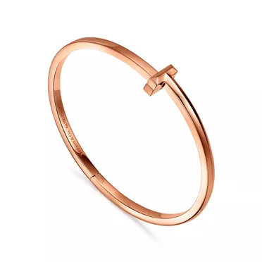 Tiffany T:T1 Narrow Hinged Bangle in Rose Gold, 3