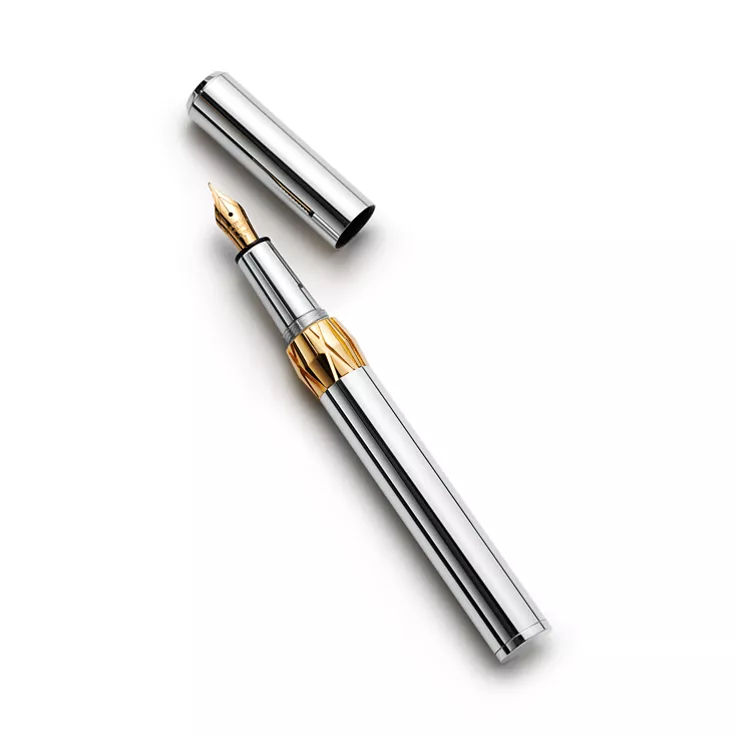 The Atlas® Collection®:Fountain Pen in Sterling Silver with Gold Vermeil, 1