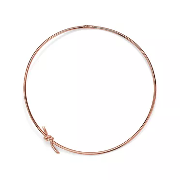 Tiffany Knot:Necklace in Rose Gold with Diamonds, 2