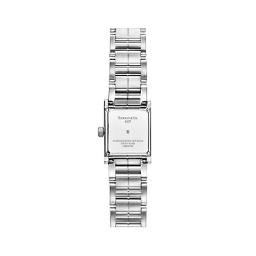 Tiffany 1837:Makers 16 mm Square Watch in Stainless Steel with a Pink Mother-of-pearl Dial, 2