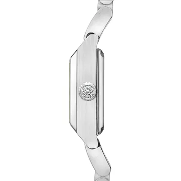 Tiffany 1837:Makers 16 mm Square Watch in Stainless Steel with a Pink Mother-of-pearl Dial, 3