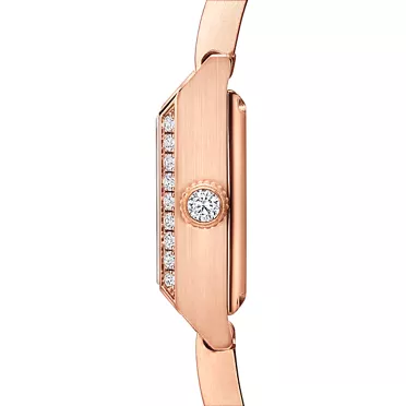 Tiffany 1837:Makers 16 mm Square Watch in Rose Gold with a White Mother-of-pearl Dial and Diamonds, 3