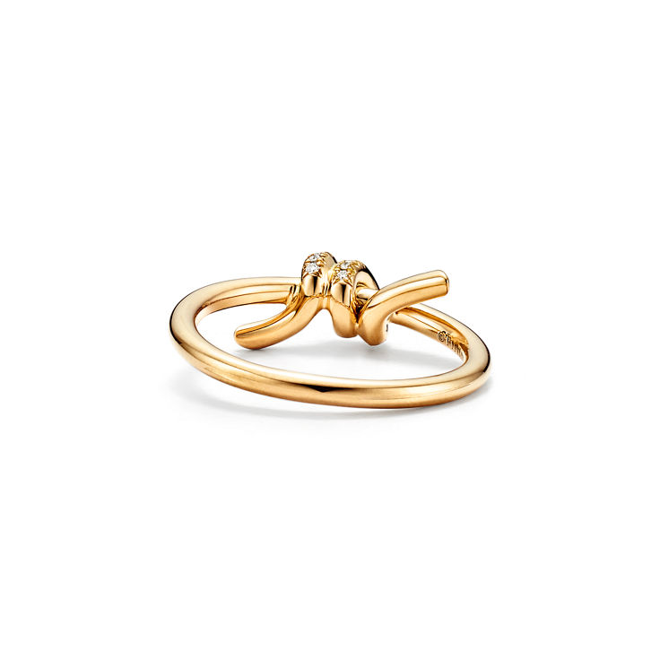 Tiffany Knot:Ring in Yellow Gold with Diamonds image number 4