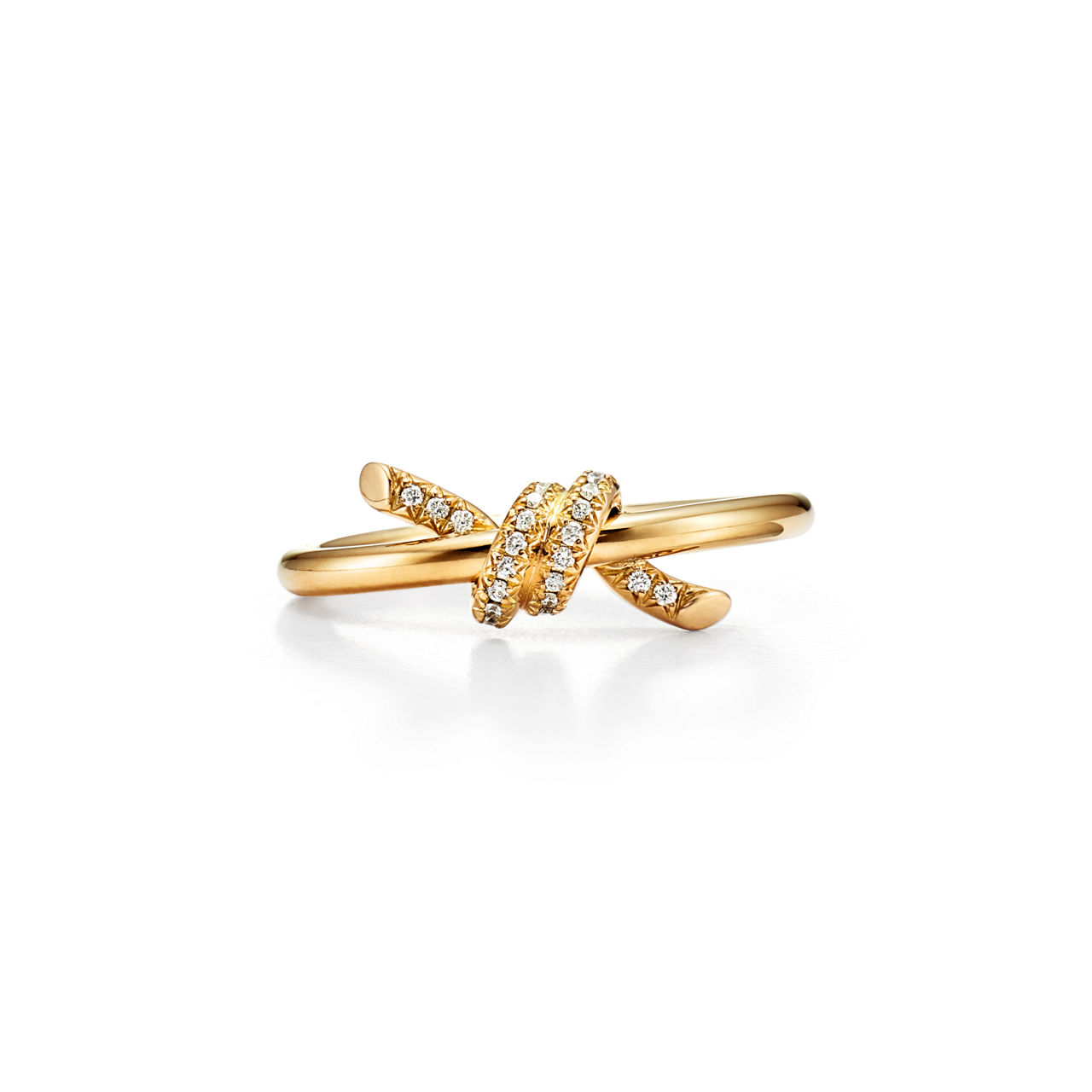 Tiffany Knot:Ring in Gelbgold mit Diamanten Bildnummer 0