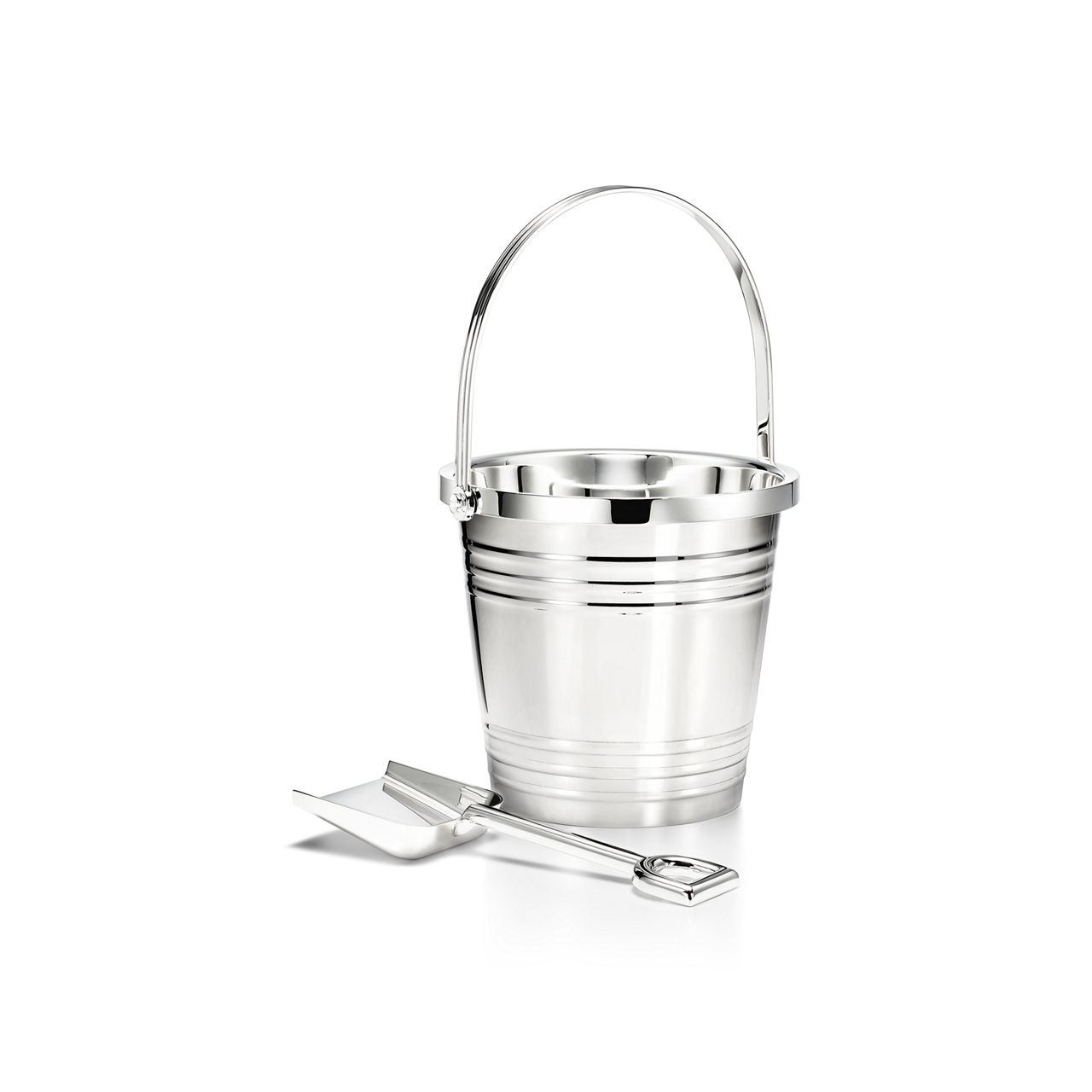 Pail and Shovel Set in Sterling Silver