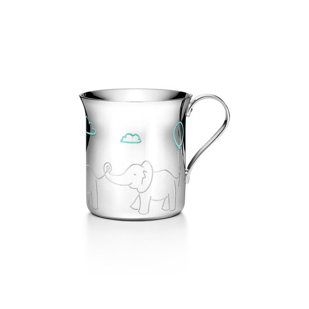 Tiffany Elephants:Baby Cup in Sterling Silver