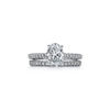 Tiffany Novo&reg;:Oval Brilliant Engagement Ring with a Pav&eacute; Diamond Platinum Band image number 7