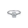 Tiffany Novo&reg;:Oval Brilliant Engagement Ring with a Pav&eacute; Diamond Platinum Band image number 0