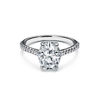 Tiffany Novo&reg;:Oval Brilliant Engagement Ring with a Pav&eacute; Diamond Platinum Band image number 0