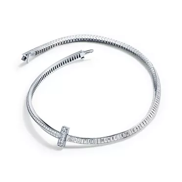 Collezione Tiffany T:Collana di diamanti T1 in oro bianco, 2