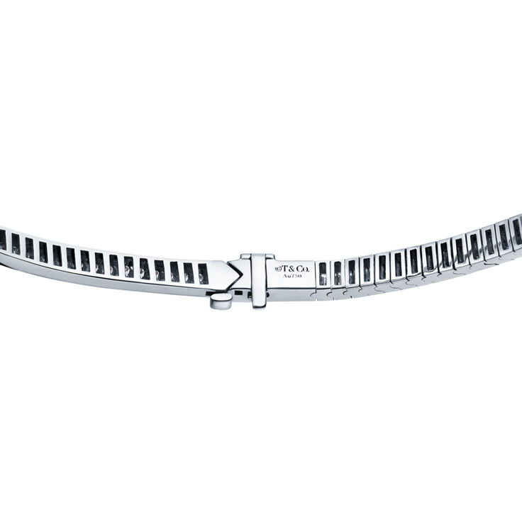 Tiffany T:Collier en diamants T1 en or blanc 18 carats numéro dimage {1}